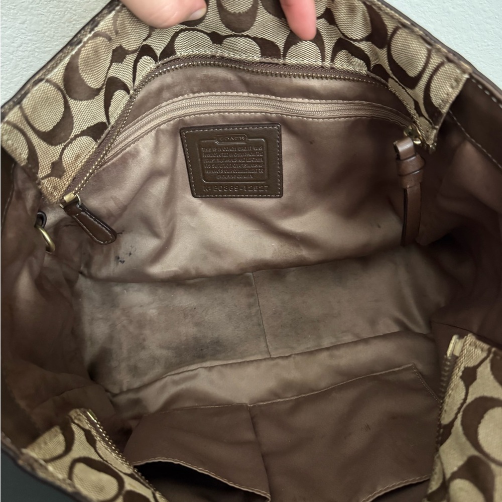 Coach Brown Patchwork Tote with Matching Wallet -… - image 11